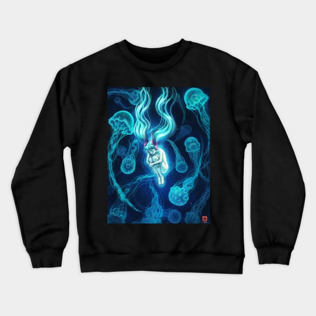 Jellyfish Swim Crewneck Sweatshirt by Novanim